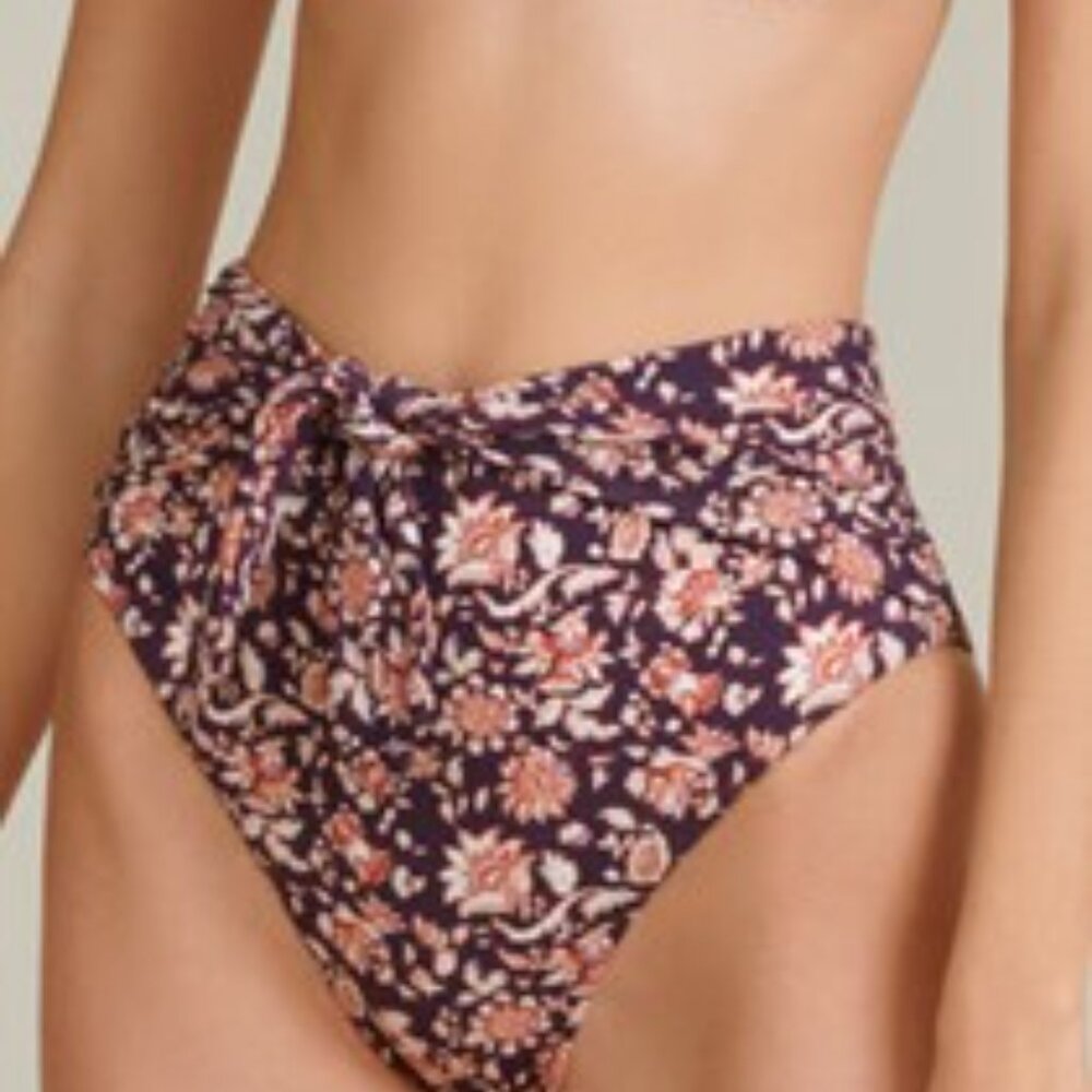 Veronica Beard Azoia Tie-Waist Bikini Bottom (Never Been Worn)